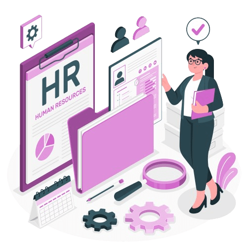 Efficient HR payroll software illustration