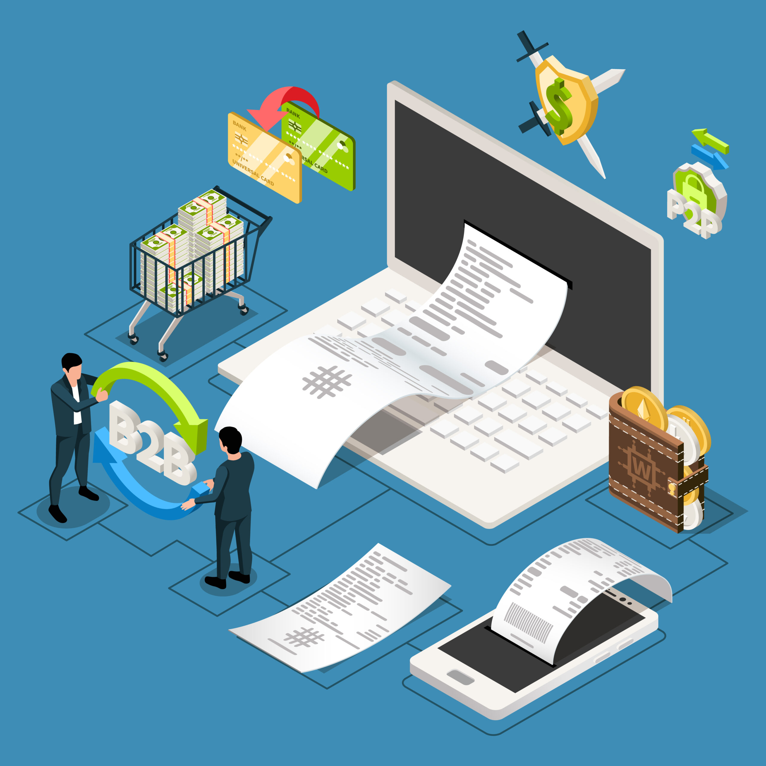 myPOS fintech and point of sale technology illustration