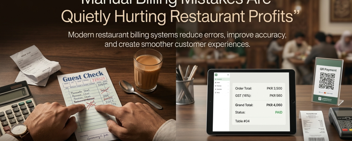 Why Restaurants in Pakistan Still Lose Sales Due to Manual Billing Mistakes